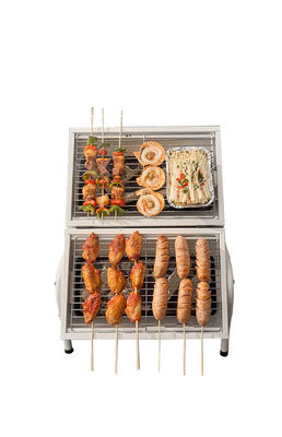 Powder Coated Steel Barrel Rotisserie Kitchen BBQ Charcoal Grill for Outdoor Picnics