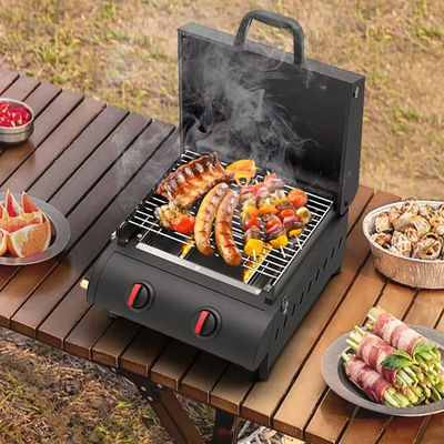 Portable Roaster Rotisserie BBQ Barbecue Gas Kebab Grill for Household Outdoor Cooking