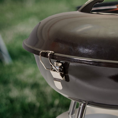 Apple Shape Charcoal Grill Portable Outdoor Camping Ball Mini Barbeque with Locking Lid