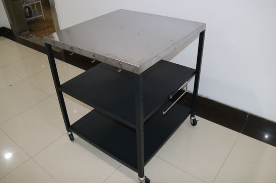 Digital Timer Control Pizza Cart Table for Home and Outdoor Party Space Optimization