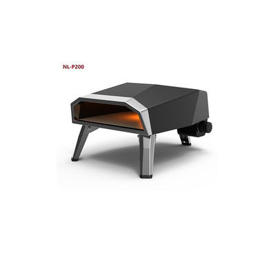 Small Outdoor Gas Pizza Oven with 305x305mm Barbecue Area and Built-in Pizza Stone Table