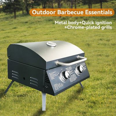 Portable Kitchen Stainless Steel Gas BBQ Grill for Smokeless Camping and Garden Party