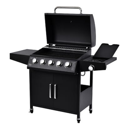 Propane Fuel Burners Barbecue Smoke Stove Rotisserie Chicken Food Truck Cart With Gas Grill And Fryer Machine