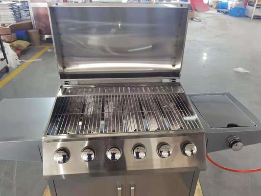 YF-01ZW06-BS Heavy-Duty Stainless Steel 6 1 Burners BBQ Gas Grill with Powder Coating