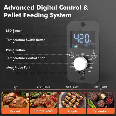 Intelligent Temperature Control Electric Woodfire BBQ Smoker Grill for Outdoor Barbecue