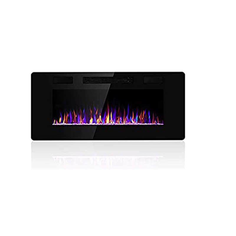 Customized Logo Acceptable Electric Fireplace Stove with 9 Flame Colors Wall Mounted