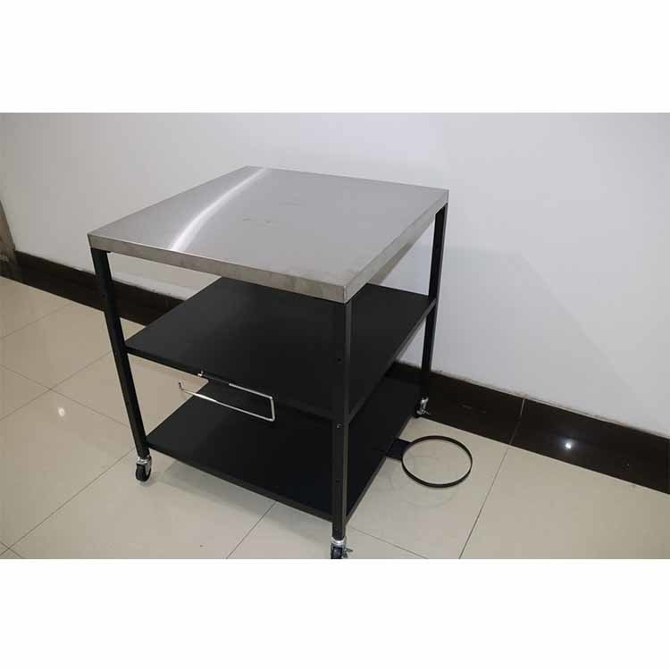 Digital Timer Control Pizza Cart Table for Home and Outdoor Party Space Optimization